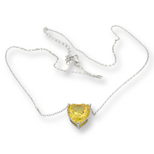 Load image into Gallery viewer, Yellow Silver Heart Necklace ( Plata