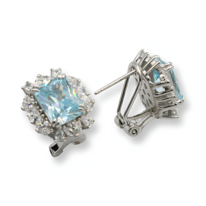 Aquamarine Earrings ( Plata )
