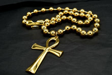 Load image into Gallery viewer, Ankh Cross Ball Chain