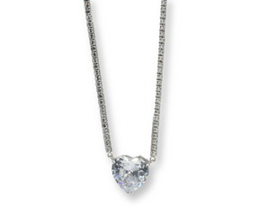 Silver Heart Necklace ( Plata )