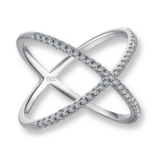 Load image into Gallery viewer, Diamond X Ring / Anillo ( Plata )