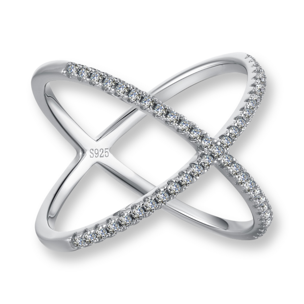 Diamond X Ring / Anillo ( Plata )