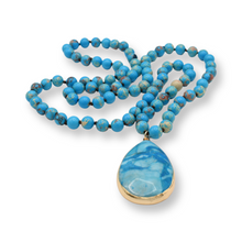 Load image into Gallery viewer, Long Turquesa Drop Necklace