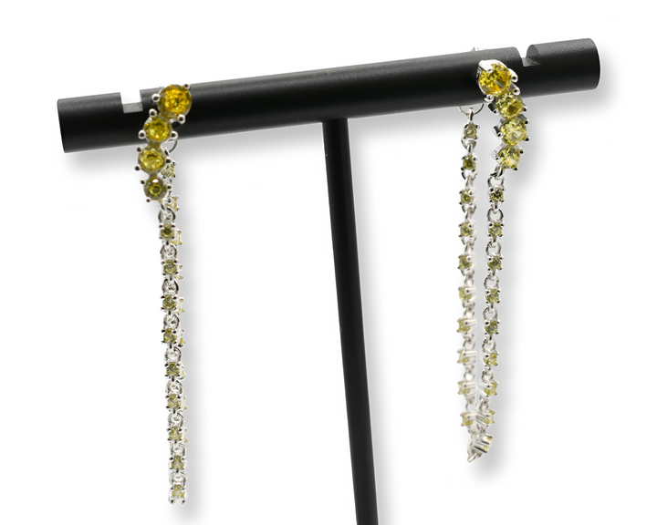 Yellow Soho Earrings ( Plata )