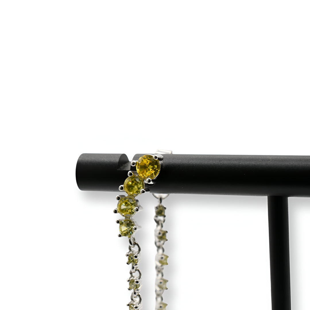 Yellow Soho Earrings ( Plata )