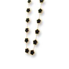 Load image into Gallery viewer, Black Flower Choker