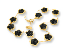 Load image into Gallery viewer, Black Flower Choker