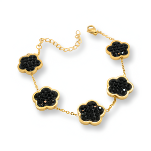 Black Flower Bracelet