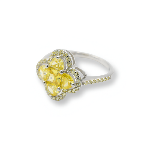 Yellow Clover Ring / Anillo ( Plata )