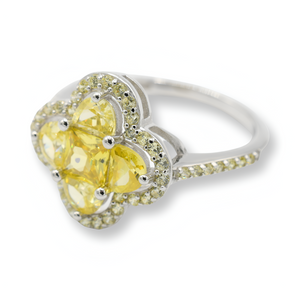 Yellow Clover Ring / Anillo ( Plata )