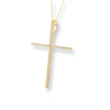 Load image into Gallery viewer, Gold Cross Necklace ( Oro 10k )