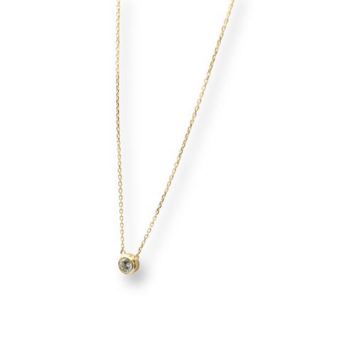 Single Diamond Necklace ( Oro 10k )
