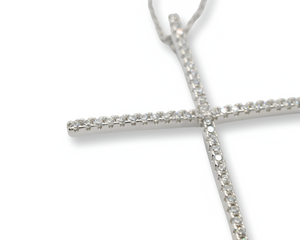 Silver Cross Necklace ( Plata )