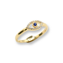 Load image into Gallery viewer, Evil Eye Ring / Anillo ( Oro 10k )