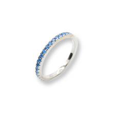 Load image into Gallery viewer, Silver Blue Eternity Band Ring / Anillo ( Plata )