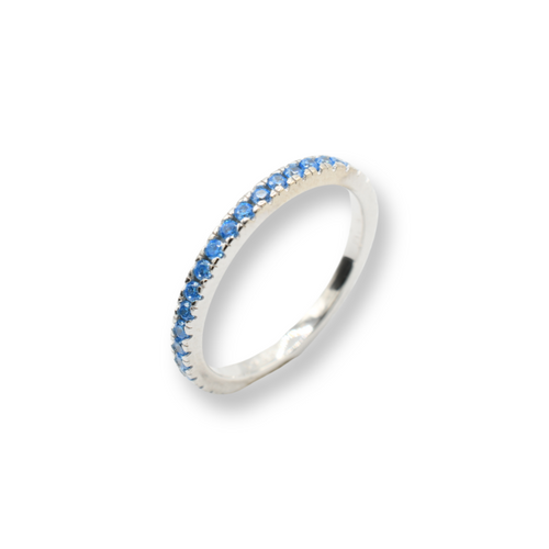 Silver Blue Eternity Band Ring / Anillo ( Plata )