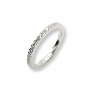 Silver Clear Eternity Band Ring Anillo  ( Plata )