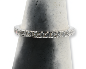 Silver Clear Eternity Band Ring Anillo  ( Plata )