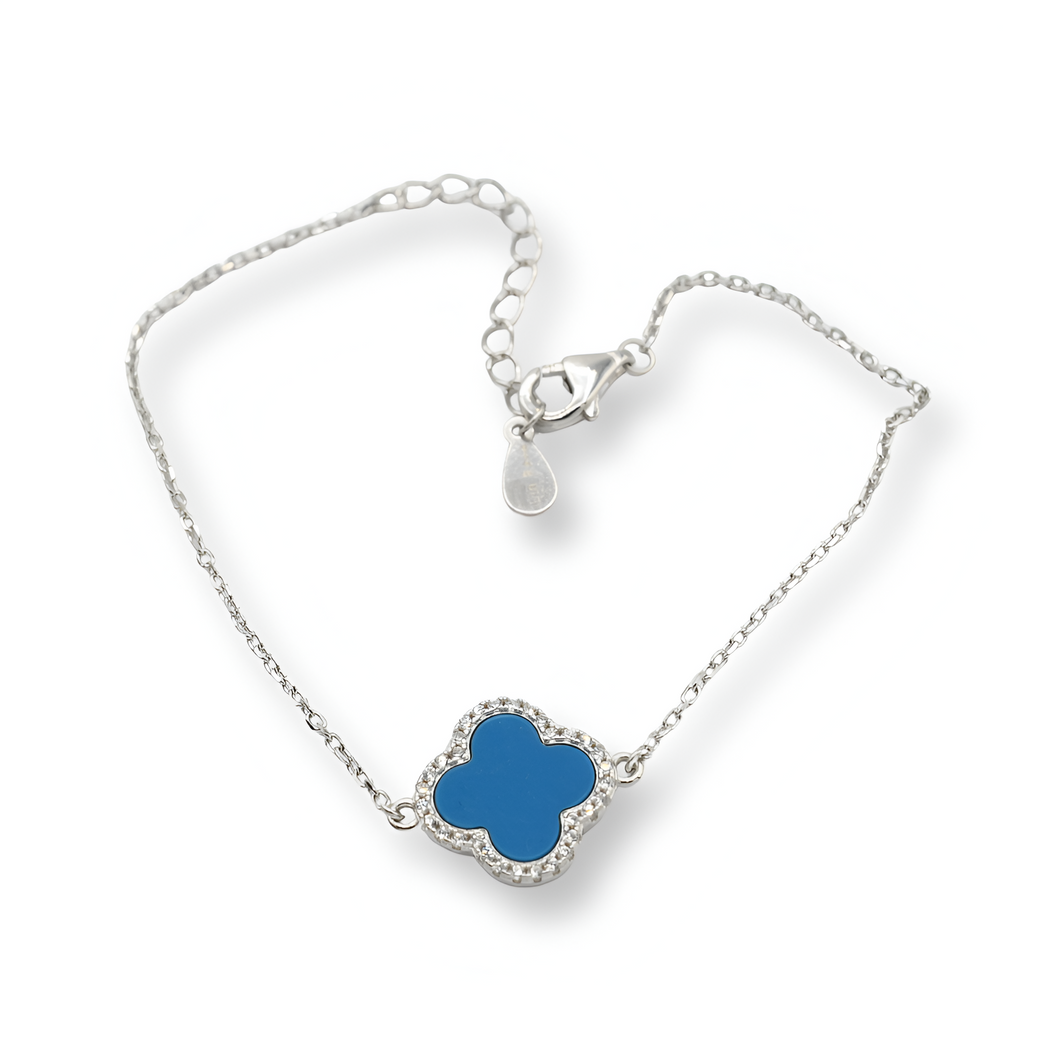 Lucky Charm Turquoise Bracelet ( Plata )