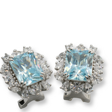 Load image into Gallery viewer, Aquamarine Earrings ( Plata )