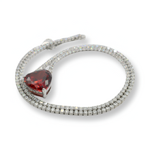 Load image into Gallery viewer, Red Heart Necklace ( Plata )