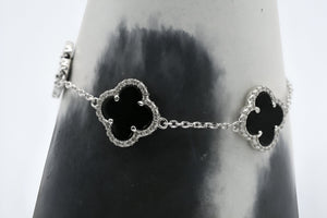 Lucky 4 Charms Bracelet ( Plata )