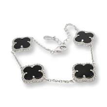 Load image into Gallery viewer, Lucky 4 Charms Bracelet ( Plata )