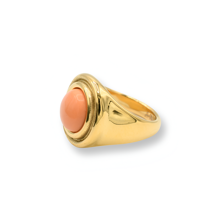 Coral Stone Ring / Anillo