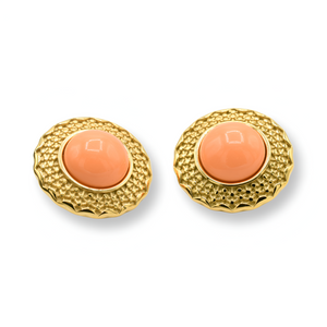 Coral Stone Diana Earrings