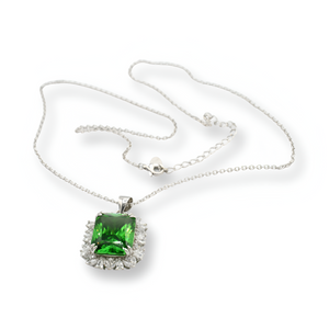 Green Silver Necklace ( Plata )