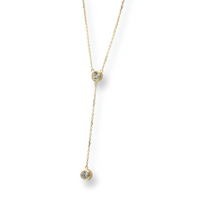 Hanging Diamond Necklace ( Oro 10K)