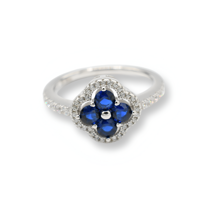 Little Blue Flower Ring / Anillo ( Plata )