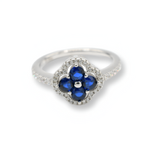 Load image into Gallery viewer, Little Blue Flower Ring / Anillo ( Plata )