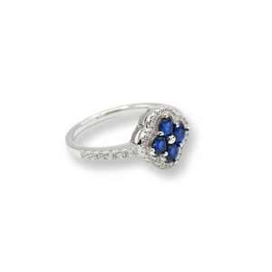 Little Blue Flower Ring / Anillo ( Plata )