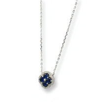 Load image into Gallery viewer, Little Blue Flower Necklace ( Plata )
