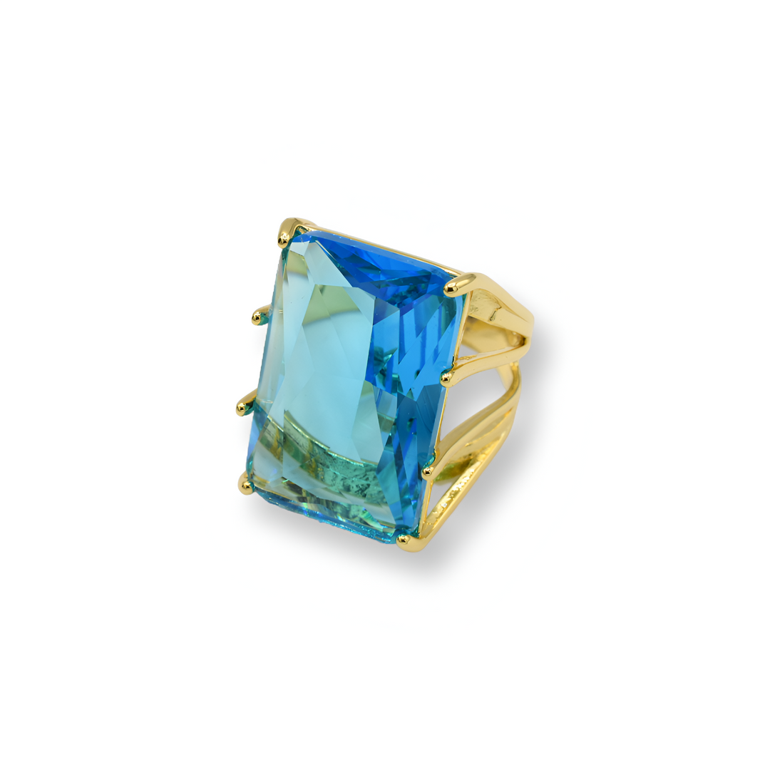 Explicit Aquamarine Ring / Anillo