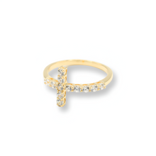 Load image into Gallery viewer, Cross Ring / Anillo ( Oro 10K )