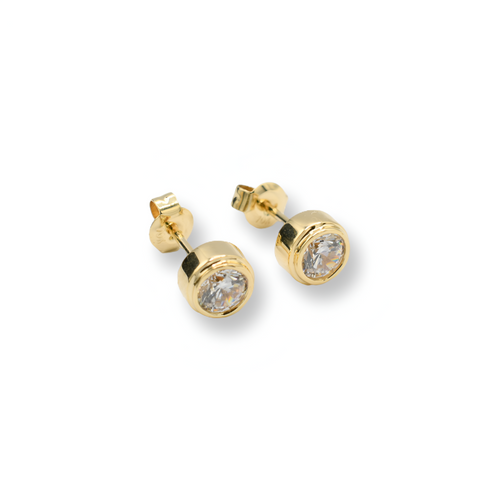 Mini Diamond Stud Earrings ( Oro 10K )