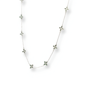 Green Adaline Necklace ( Plata )