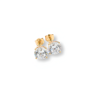 Gold Stud Earrings ( Oro 10k )