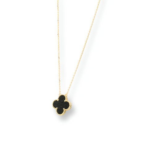 Black Gold Lucky Charm Necklace ( Oro 10k )