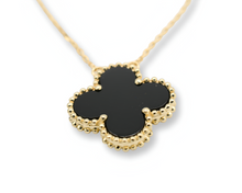 Load image into Gallery viewer, Black Gold Lucky Charm Necklace ( Oro 10k )