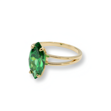 Load image into Gallery viewer, Marquise Green Ring / Anillo ( Oro 10K )