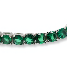 Load image into Gallery viewer, Tennis Green Bracelet ( Plata )