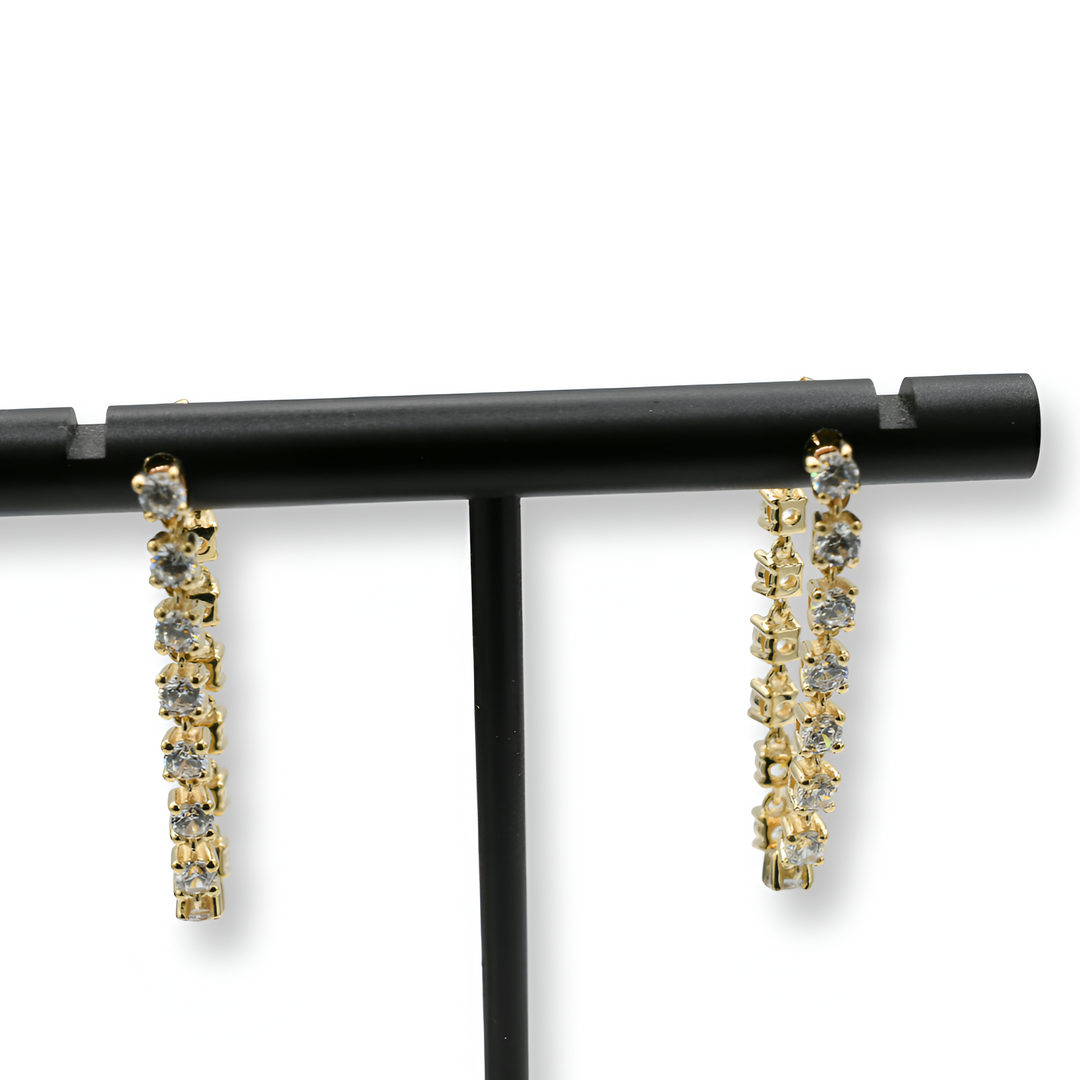Tennis Earrings ( Oro 10k )