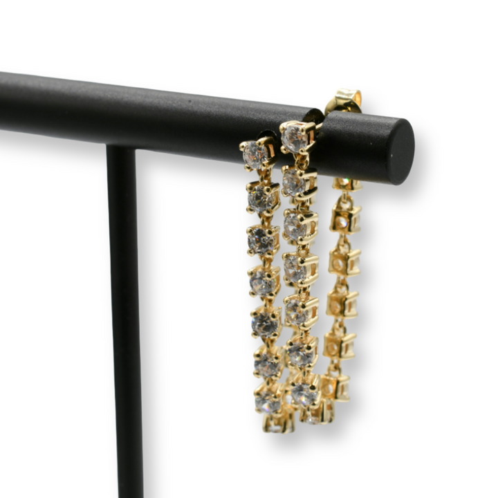 Tennis Earrings ( Oro 10k )