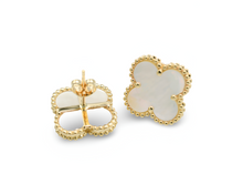 Load image into Gallery viewer, Lucky Motherpearl Charm Earrings ( Oro 10k )