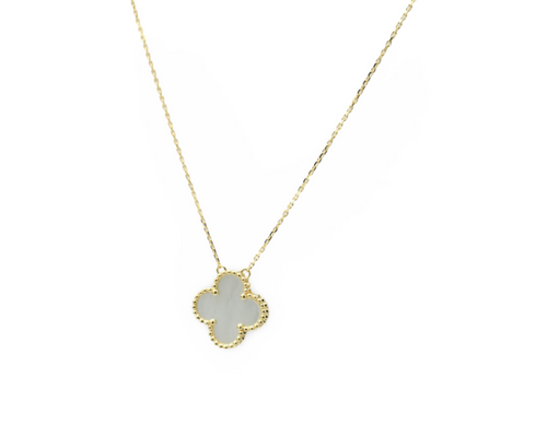 Lucky Charm Mother Pearl Necklace ( Oro 10k )