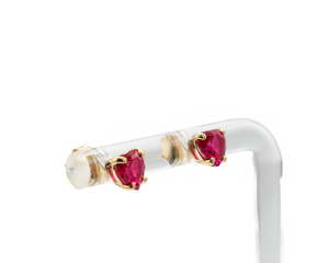 Mini Heart Earrings ( Oro 10K )