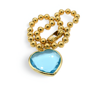 Load image into Gallery viewer, Aquamarine  Ball Chain Necklace